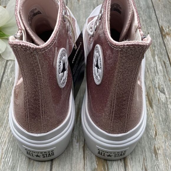 Converse Chuck Taylor All Star Lugged Glitter Hightop Sneaker Shoes Size 8 - Picture 7 of 16